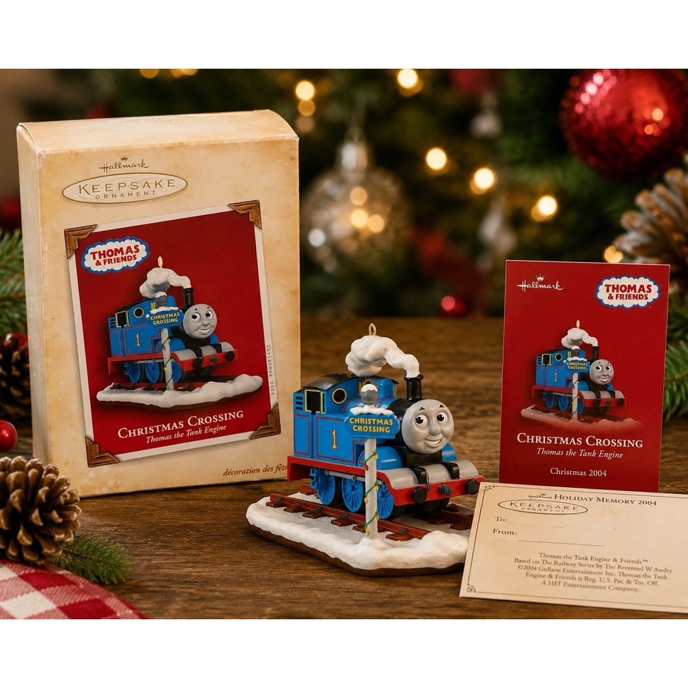Hallmark Keepsake 2004 Thomas The Tank Engine Christmas Crossing‎ Ornament W/Box